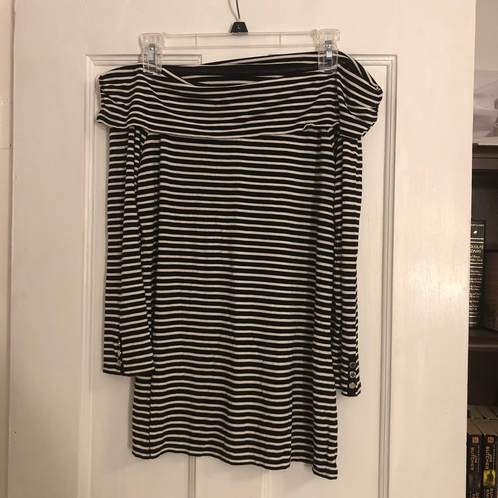 Black and white striped shirt